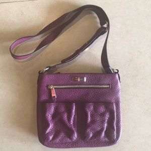 Cole Haan Purple Leather Crossbody Bag NWOT